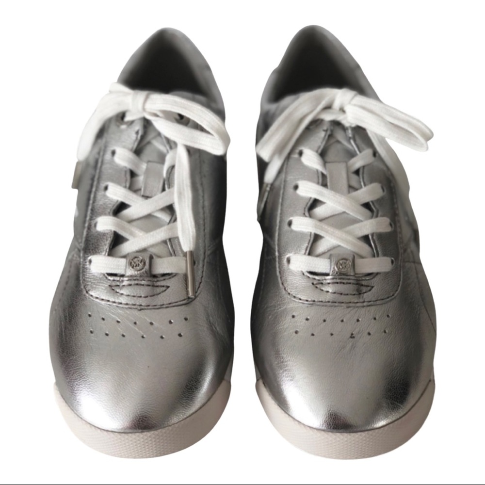 Michael Kors Addie Metallic Silver Sneakers